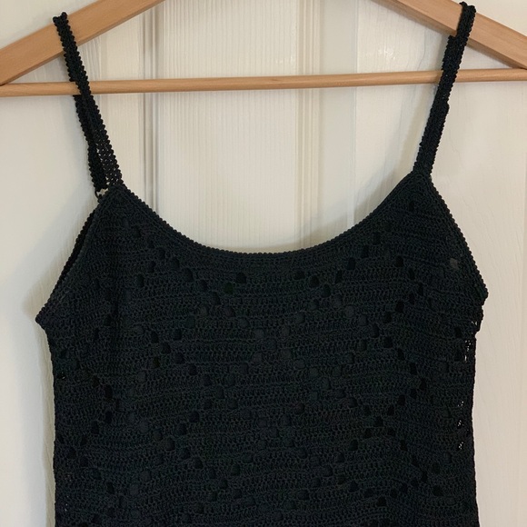 A black Firenze Sweater Tank Top - Picture 2 of 4